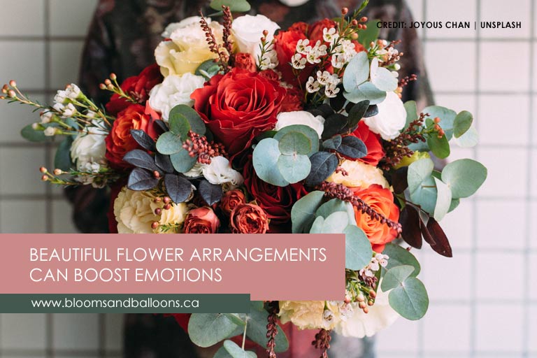 Beautiful flower arrangements can boost emotions