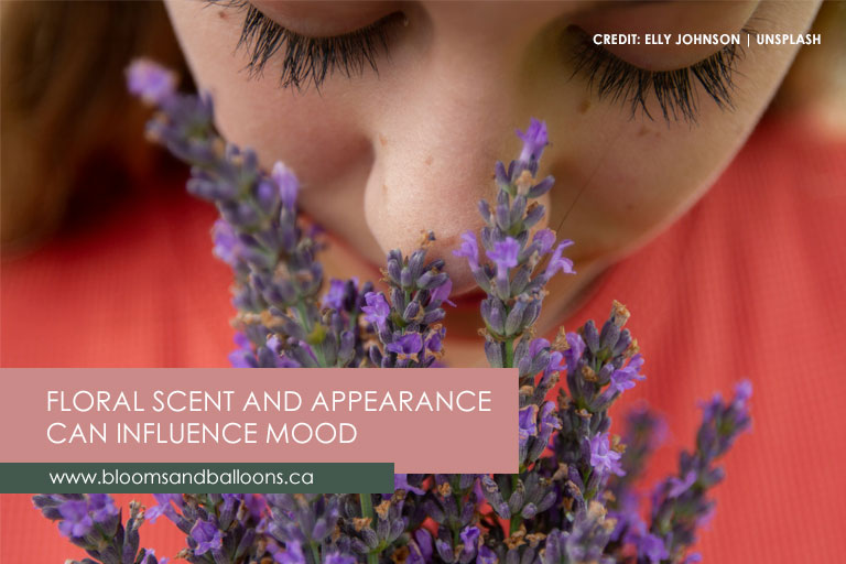 Floral scent and appearance can influence mood