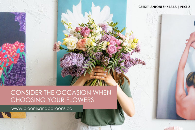 Consider the occasion when choosing your flowers